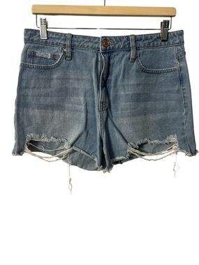YMI Light Blue Distressed Denim Cutoff Shorts